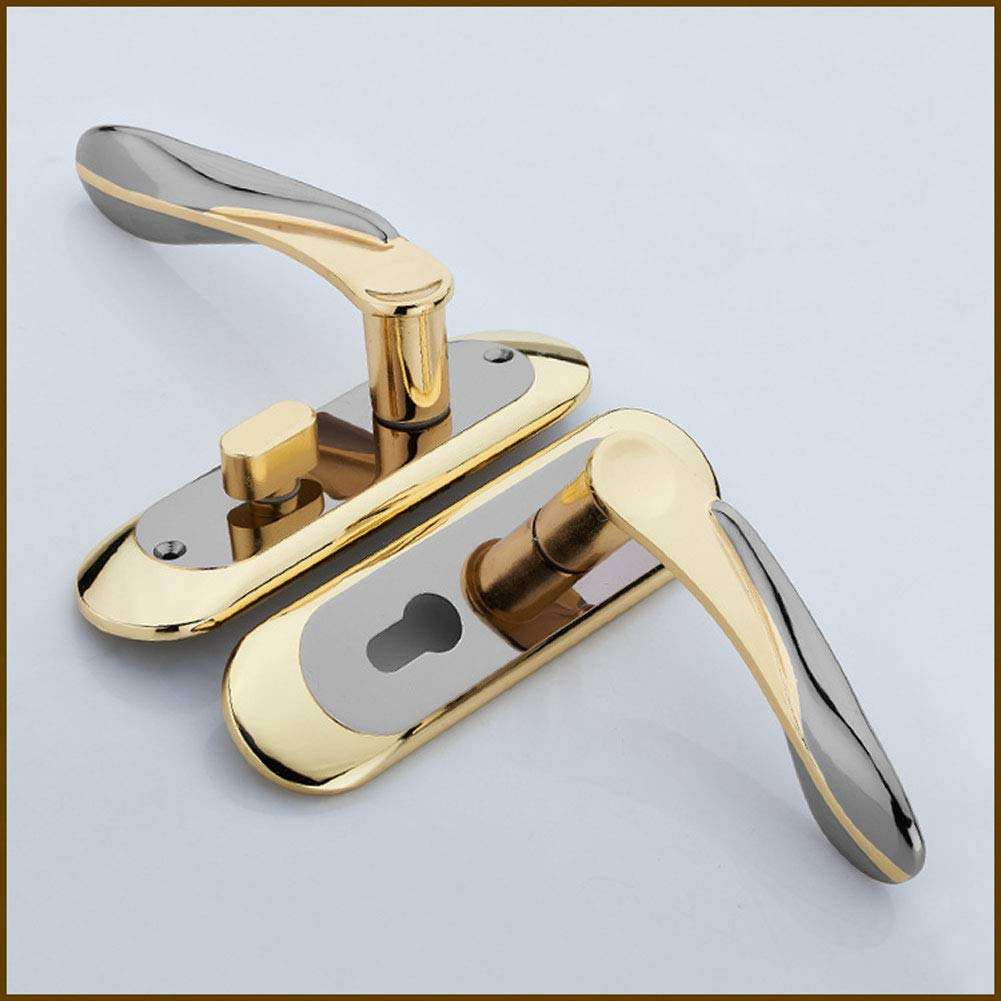 QASIN Door Lock Indoor Home Bedroom Door Simple Door Handle Aluminum Alloy Titanium Black Gold Single Bolt Lock Engineering Supporting 3