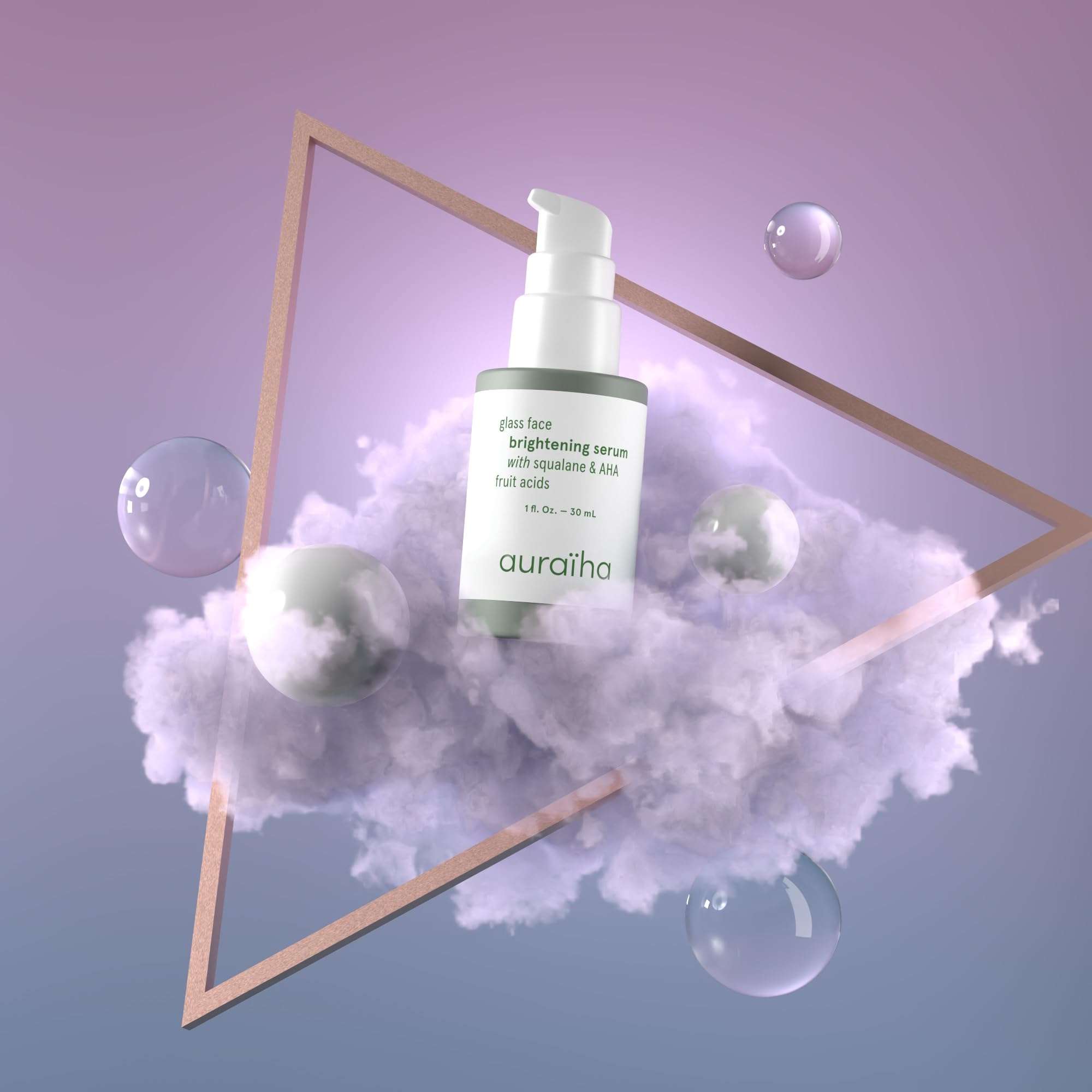 Auraiha Glass Face Brightening Serum - With Squalane and AHA Fruit Acids - Suitable for Sensitive Skin - Vegan, Cruelty-Free, Sustainable - Skincare for a Radiant, Makeup-Free Glow 5