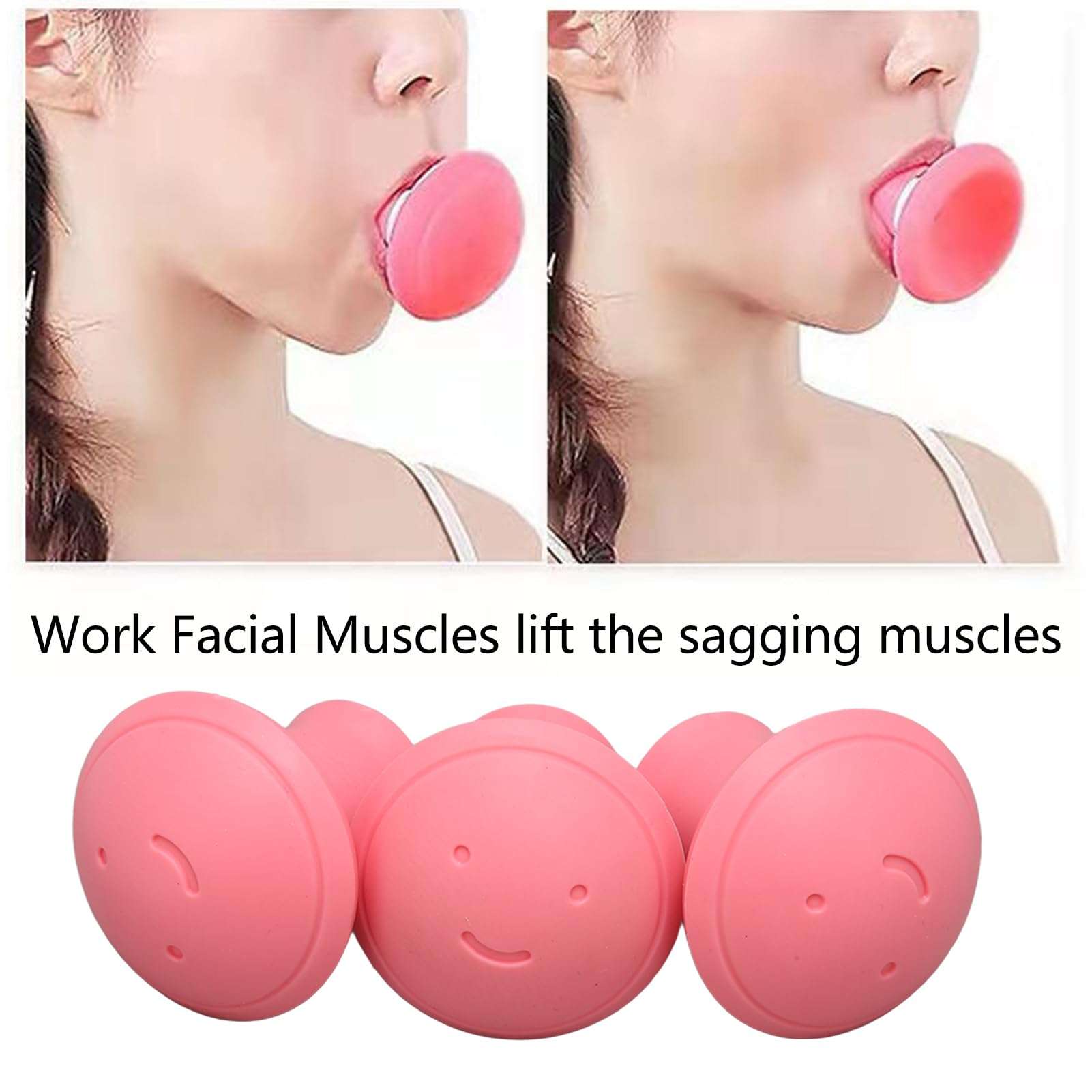 3pcs Masks Jaw Face Neck Toning Exerciser,Facial Yoga, Face Remove Mouth Exerciser Wrinkle Removal Mouth Exerciser Face Firming Jaw Face Slimmer 3