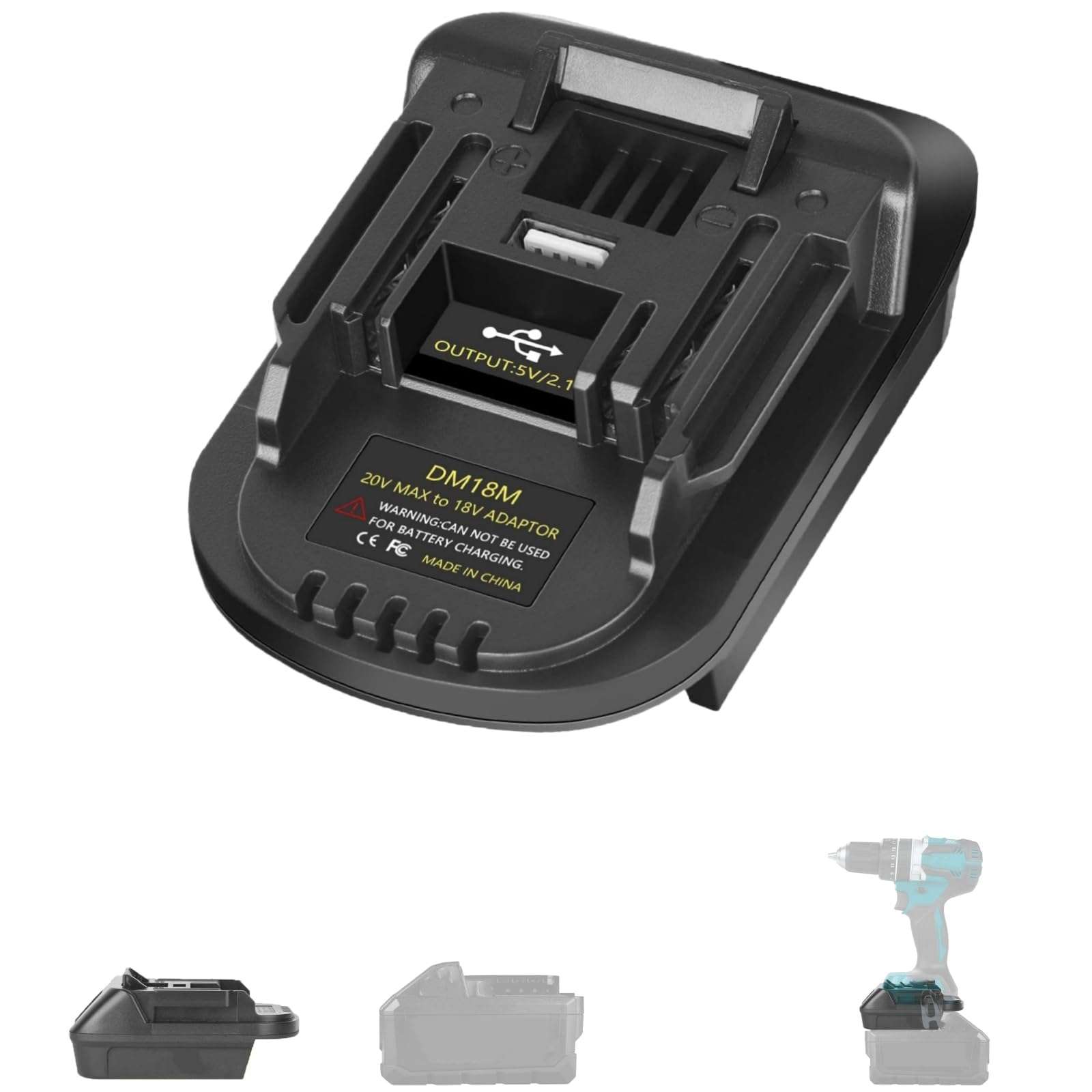for Milwaukee to for Makita Battery Adapter (for M18 Battery Work for Makita 18V Tool)