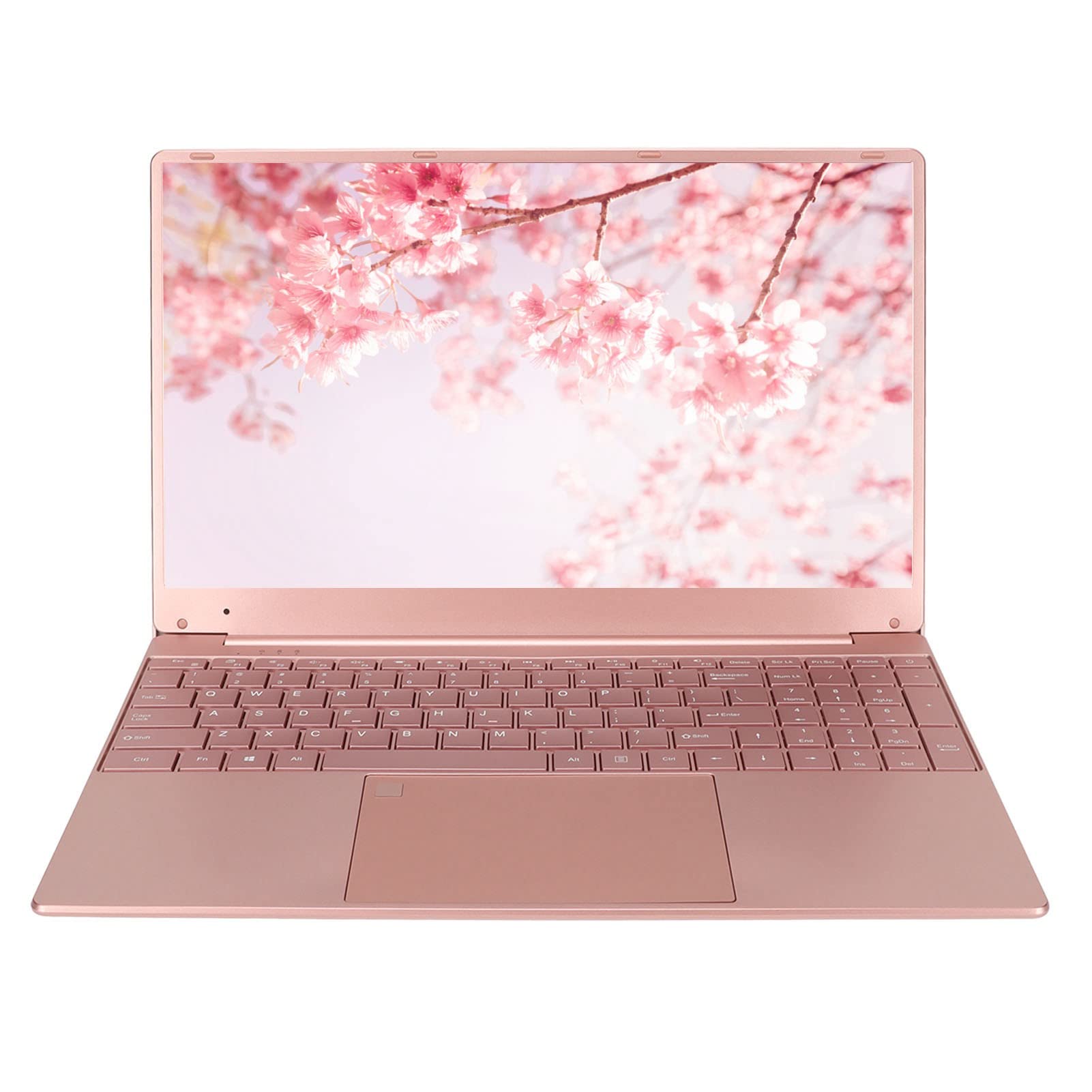 15.6in Pink Laptop Computer, 2K IPS HD Dispaly Thin and Light Laptop, for Intel N5095 CPU For Intel UHD Graphics for Windows 11, with WiFi Backlit Keyboard Fingerprint Numerical Keypad(16+256G)