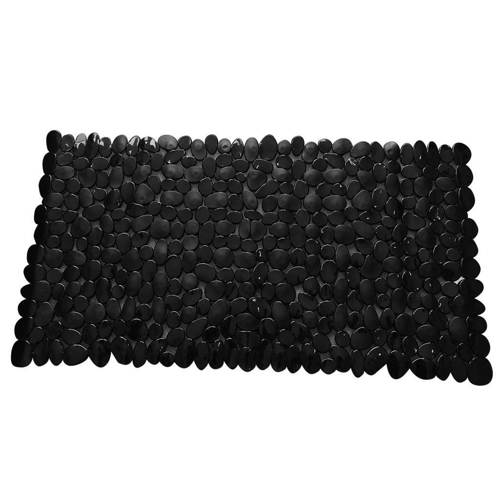 Hansi Nonslip Bathroom Bath Mat Rectangular Shower Mat Kitchen Hotel Carpet Black 4
