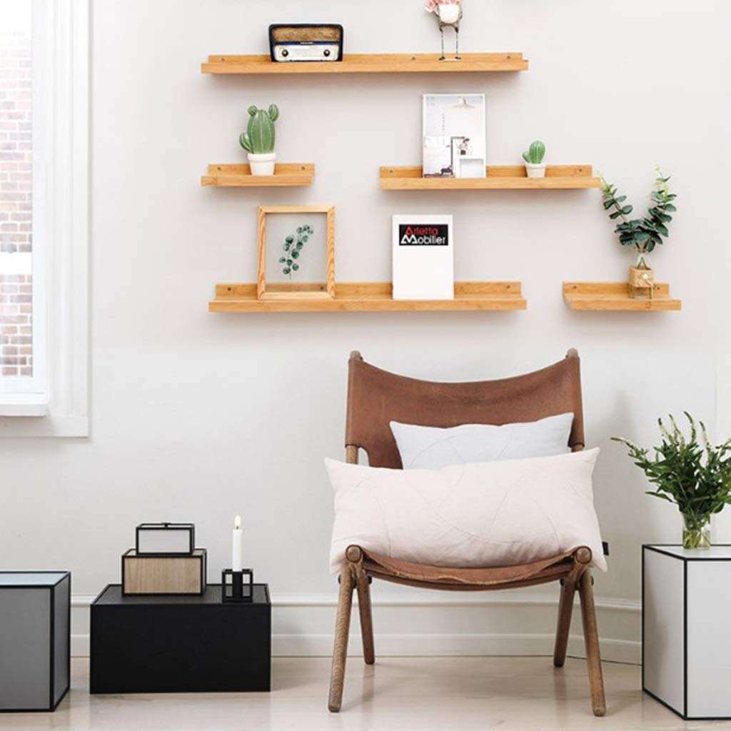 YGCBL Multifunctional Shelf,Wall Shelf Holders Organizer Living Room Craft Decorative Bracket Floating Shelves Bedroom Home Office Storage Rack Board/10X30Cm 4