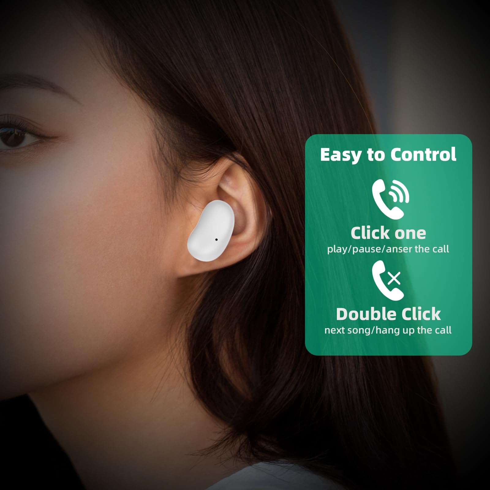 TMICE 2-in-1 Wireless Bluetooth Mouse with Earphone Combo - Bluetooth 5.0, 5 Adjustable DPI, Long Battery Life Up to 60 Hours, Black 4