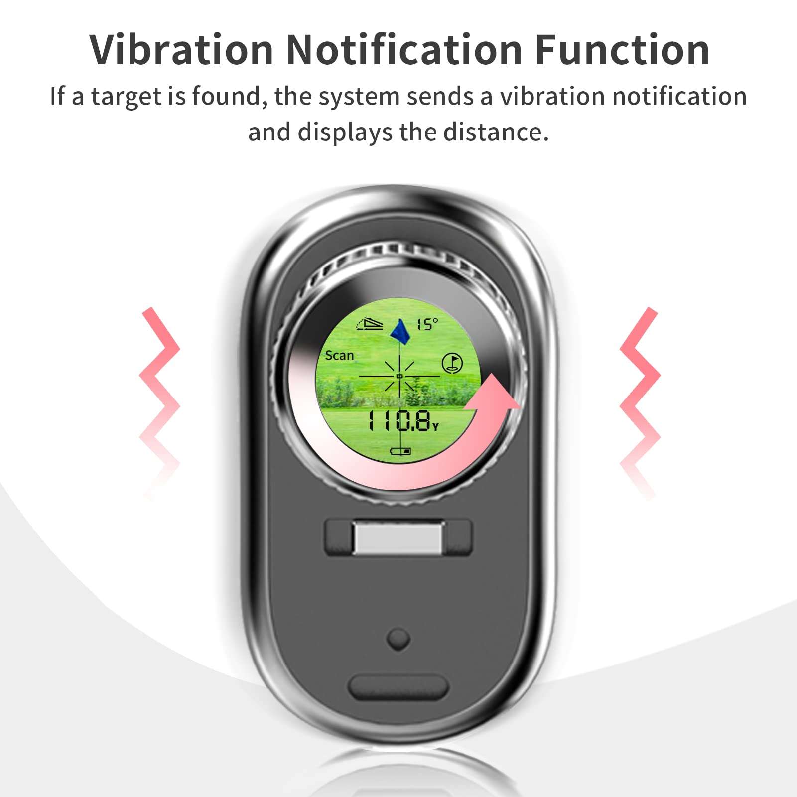 PIIDOTwit Range Finder Golfing with Slope, 1204 Yards High-Precision Flag Pole Locking Laser Golf Rangefinder with Vibration Function and Rechargeable Battery 5