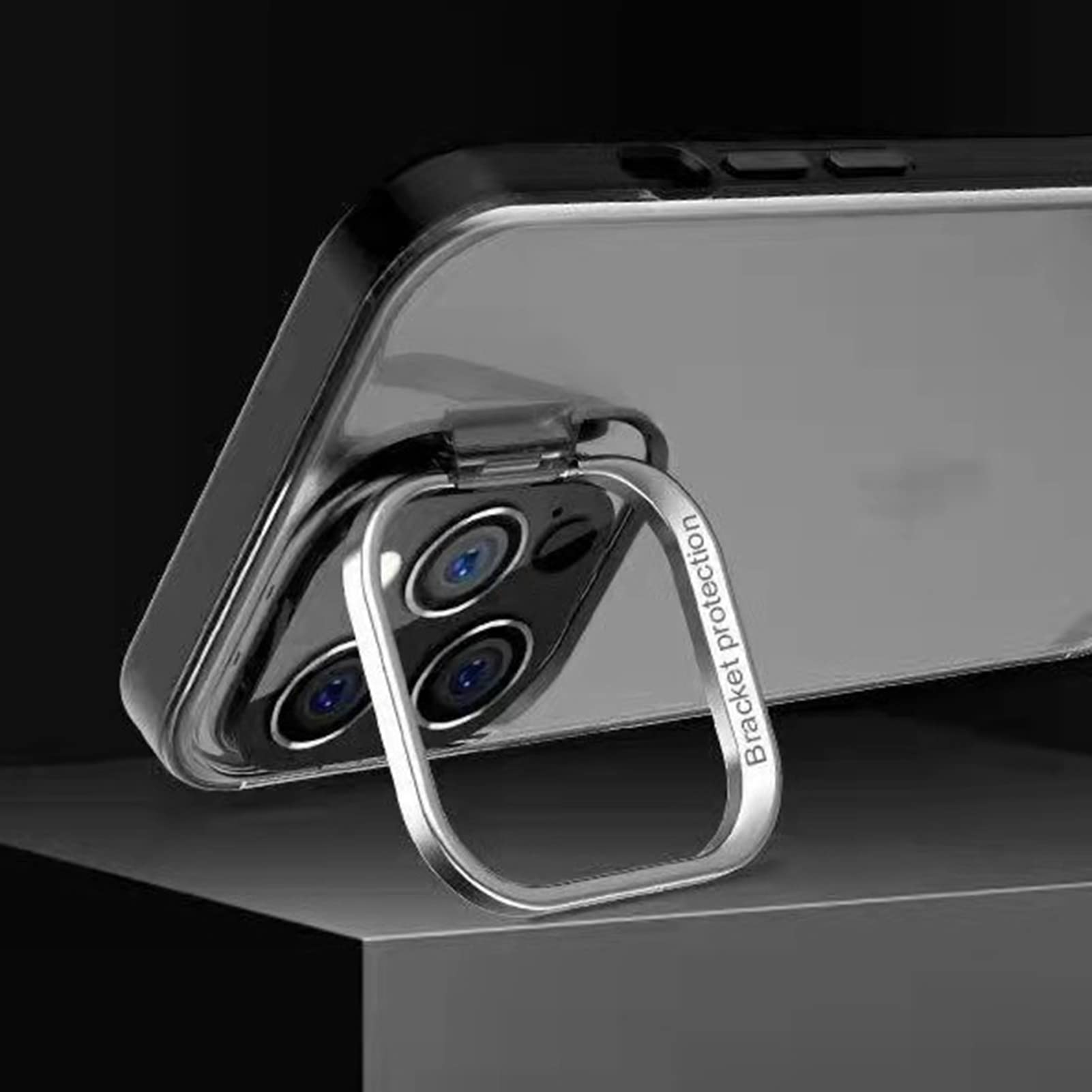 DENSUL Back Case for iPhone 14/14 Pro/14 Plus/14 Pro Max, Durable PC Case, Metal Support for Lens Protection, Anti -Scratch Anti -Fall Ultra -Thin Grip Phone Cover,Purple,14 pro max 6.7'' 4