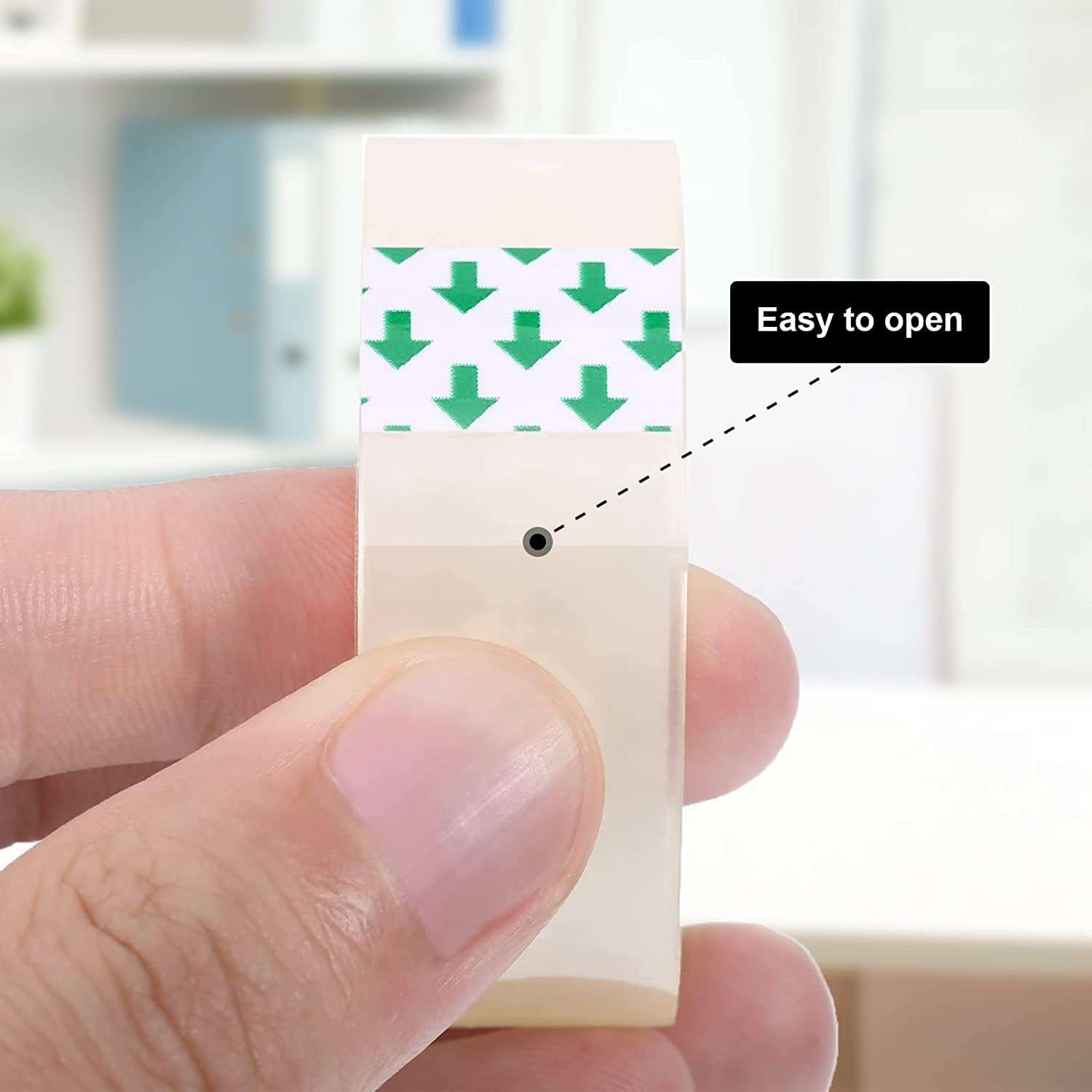 MARKQ Clear Tape 3/4 Inch x 25 Yards Transparent Tape for Office Home School Gift Wrapping Tape Refills for Dispensers 1 Inch Core 8 Rolls 5