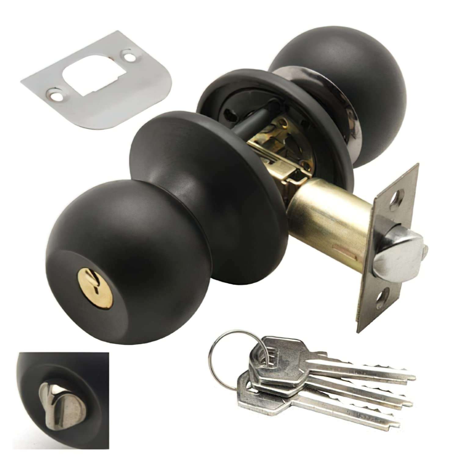 Wolfpack Handle with Lock 3030590 for Entry White