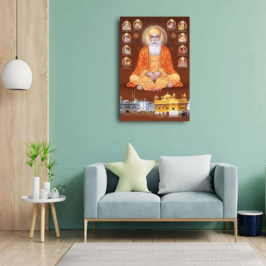 Dharvika Innovations Golden Temple Poster Large Size |Golden Temple, Amritsar Poster Big Size Sparkle Coated Self Adhesive (Without Frame) (24 x 36 inch) 3