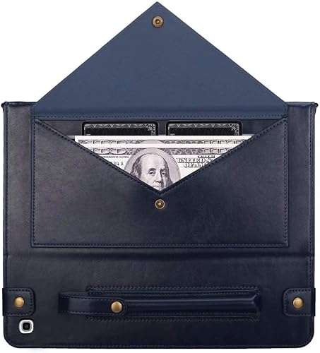 Case for 10.5 Galaxy Tab S5e, MeiLiio Envelope Wallet Case w/Card Slot Pocket/Handband/Buckle Closure Shoulder Bag Folio Stand Cover for Samsung Galaxy Tab S5e 10.5 SM-T720/T725 (Dark Blue) 4