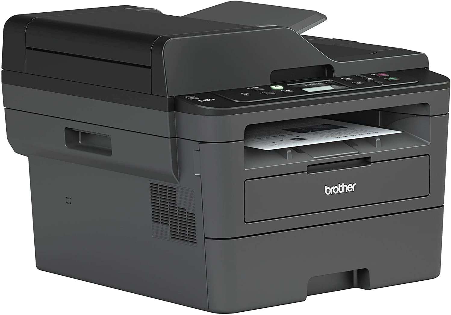 Brother DCP-L2550DW All-in-One Wireless Monochrome Laser Printer - Print Scan Copy - 2400 x 600 dpi, 36 ppm, 128MB Memory, 250-Sheet, 50-Sheet ADF, Auto 2-Sided Printing, Wulic Printer Cable 2