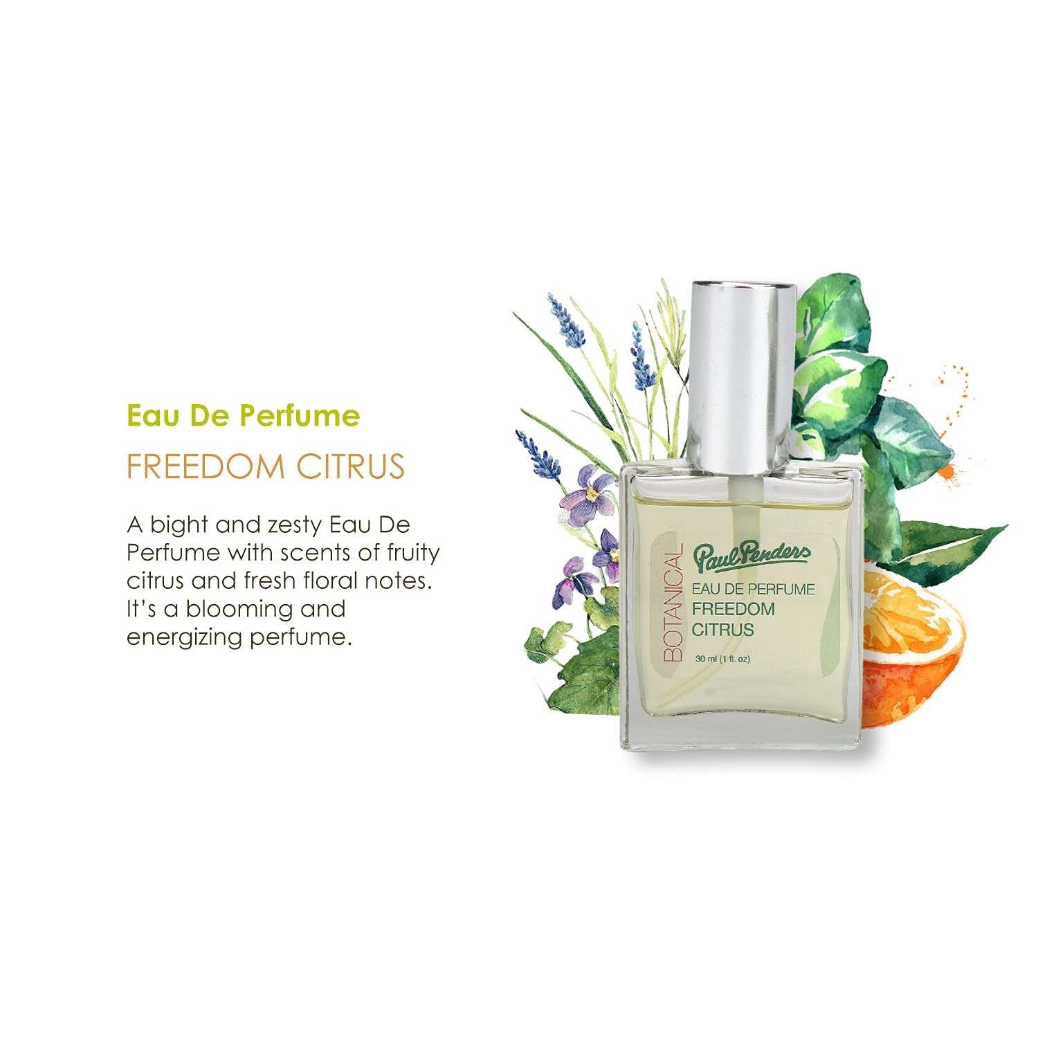 Paul Penders Eau De Perfume Freedom (Citrus Floral Zests) | Fruity Citrus & Fresh Floral Notes 30ml 2