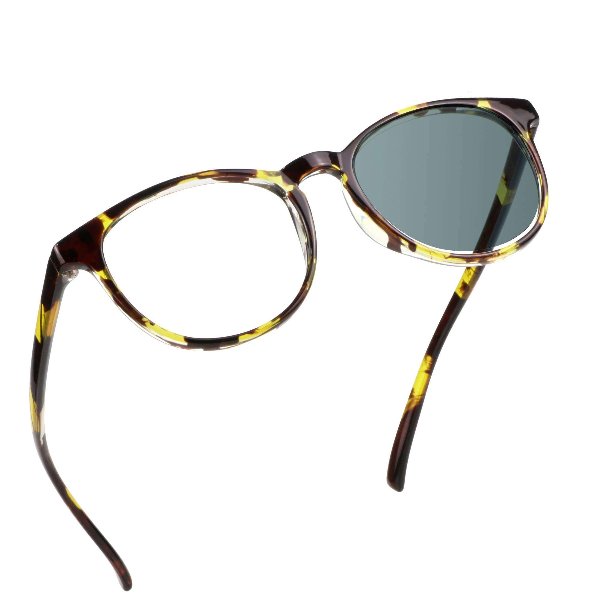 YEIN Blue Light Blocking Glasses, Spring Hinge Photochromic Gray Sunglasses, Anti Eyestrain, Computer Reading Glasses, Gaming Glasses, TV Glasses for Women Men, Anti Glare