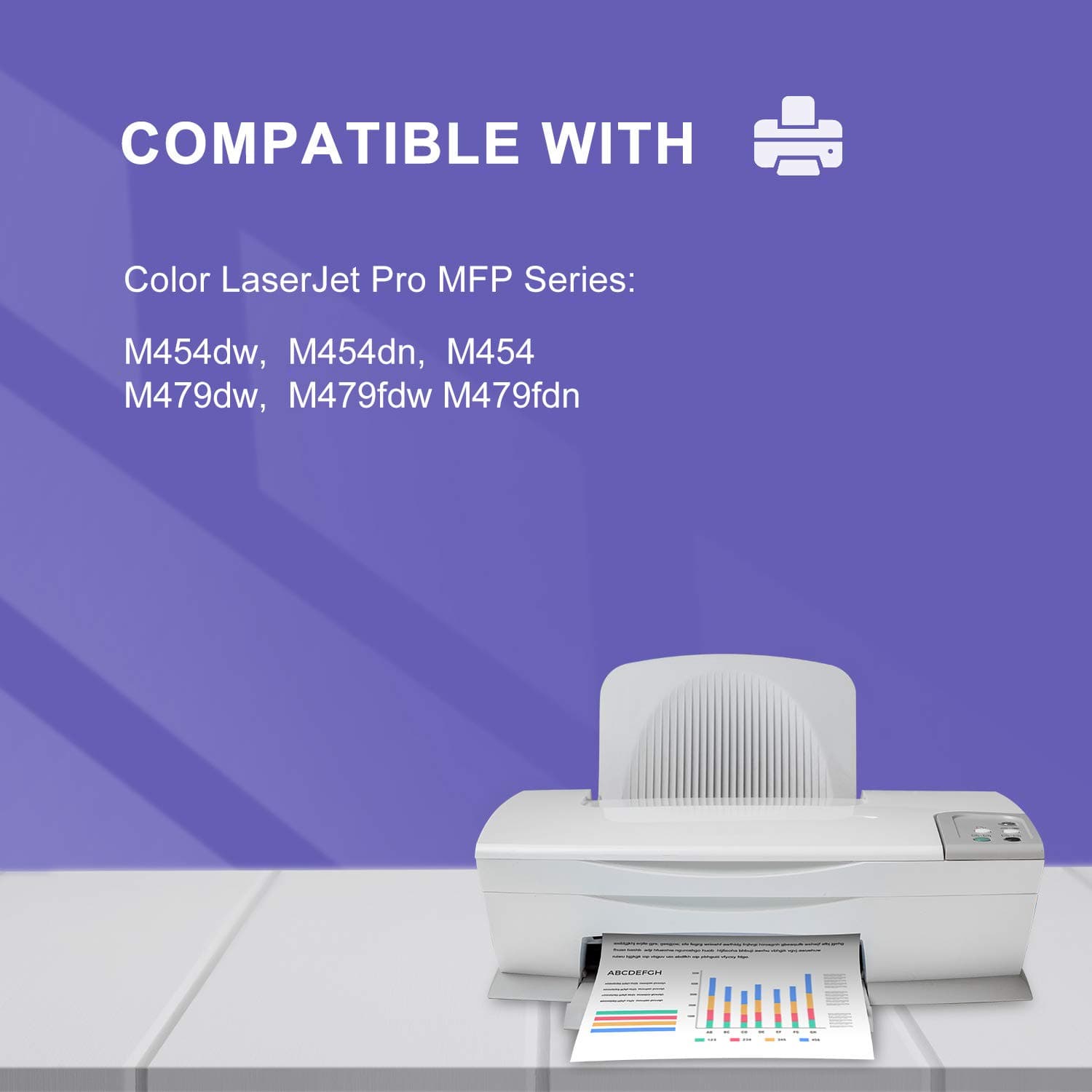 MYIK Compatible Toner Cartridge Replacement for HP 414X W2020X W2021X W2022X W2023X to use with Color Laserjet Pro M454dw M454dn M479fdw M479fdn M479dw (Black, Cyan, Yellow, Magenta, NO CHIP) 2