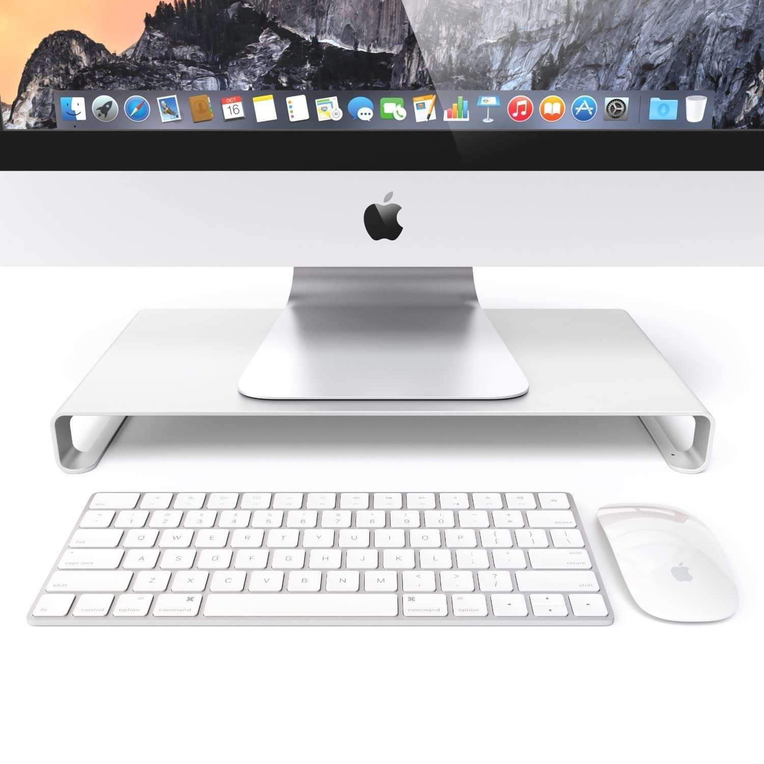 Indian Decor- 29150 Monitor Stand for Computer, Laptop, Desktop, iMac or Printer - Metal Monitor Riser with 15.5 x 8.25 Inch Platform and 1.8 Inch Riser Height/Laptop Riser/Screen Riser - White 3