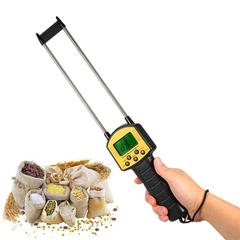 YYONGAO Water Quality Meter, Grain Moisture Meter, Smart Double Probes 0.1% High Accuracy with Alarm Setting and Battery Indication, Available for Corn Wheat Rice Bean 1