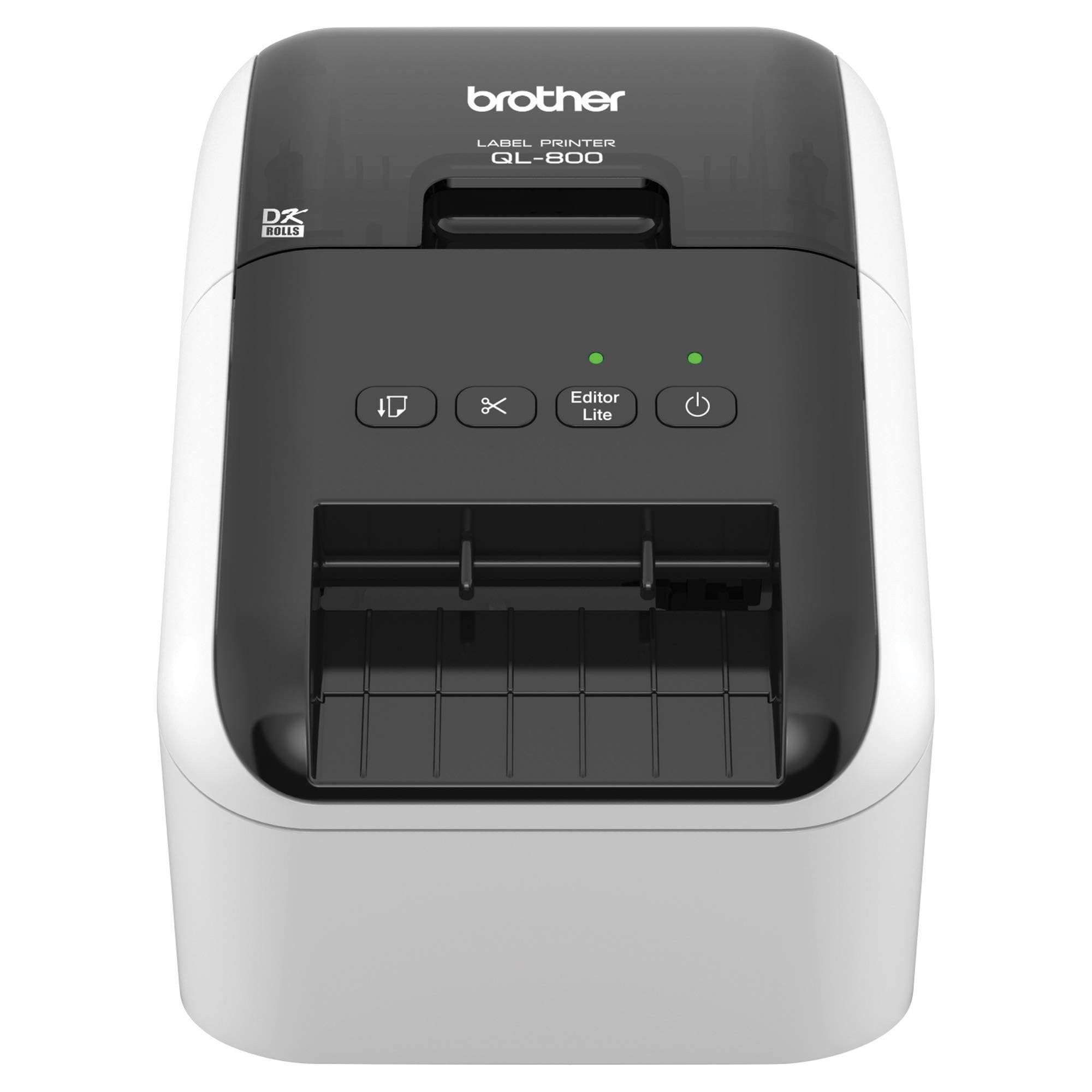 Brother QL-800 High-Speed Professional Label Printer, Plug & Label Feature, Brother Genuine DK Pre-Sized Labels, Multi-System Compatible – Black & Red Printing Available (Required USB Cable Included) 1