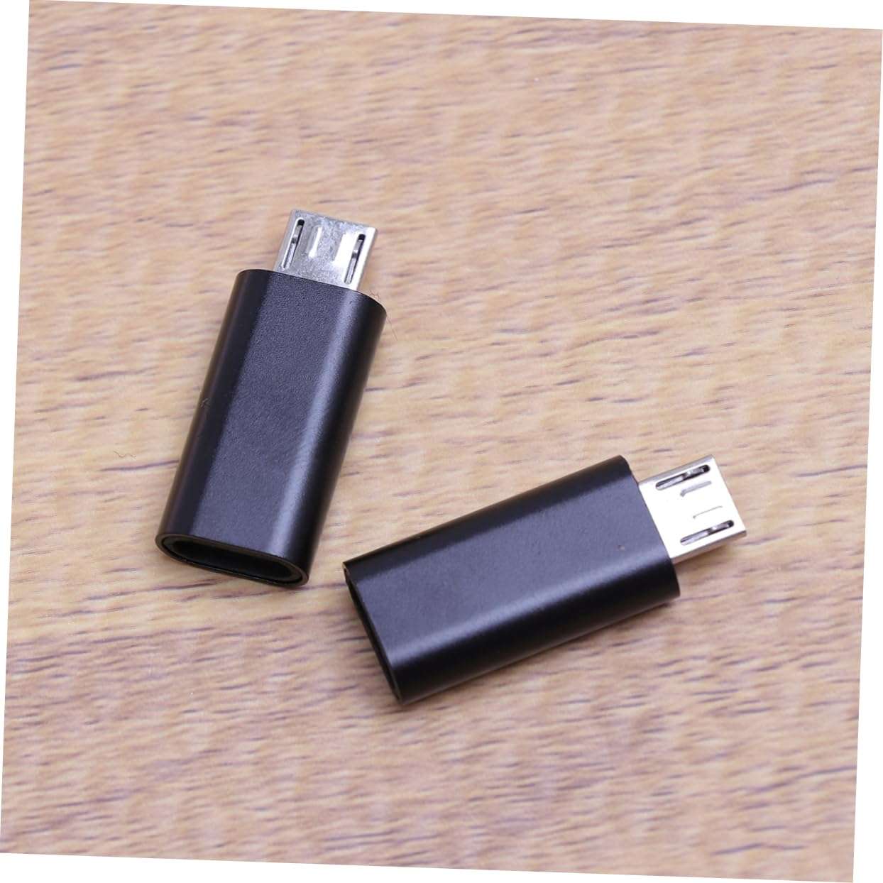 Tofficu 2 Pcs Pin Female to Micro USB Converter Adapter Charging Connector for Smartphone Tablet Power Bank Black Compact Durable Design for Seamless Device Compatibility 4