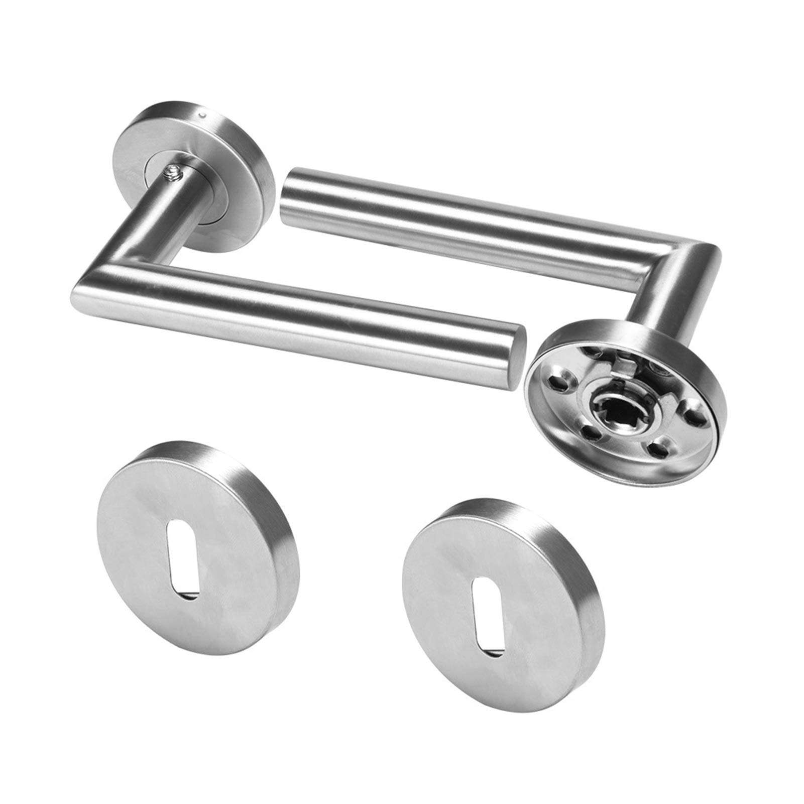 WSZMD Closet Passage Door Locks Handle Door Set Stainless Steel Sliding Interior Door Handles Door Entrance Gate Lever Knob Adjustable Latch Security Hardware，Interior Door Handle (Color : 2) 1