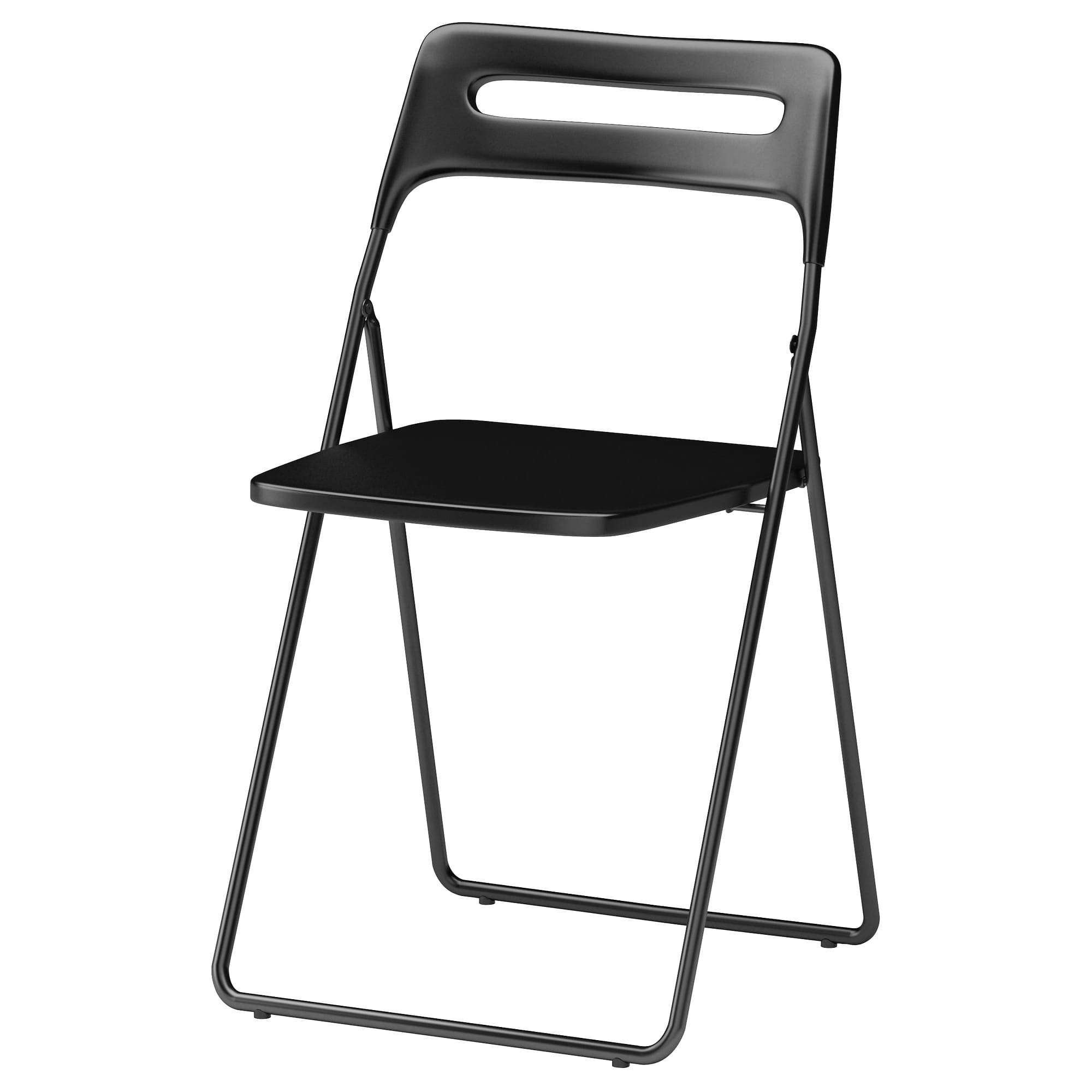 Ikea Nisse Folding Chair (Black,Iron) 1