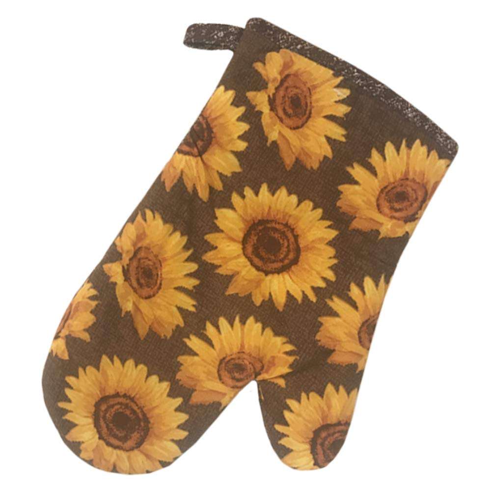 Lobyn Value Packs Golden Sunflower Kitchen Towel 5 Piece Linen Set 2 Towels 2 Pot Holders 1 Oven Mitt 5