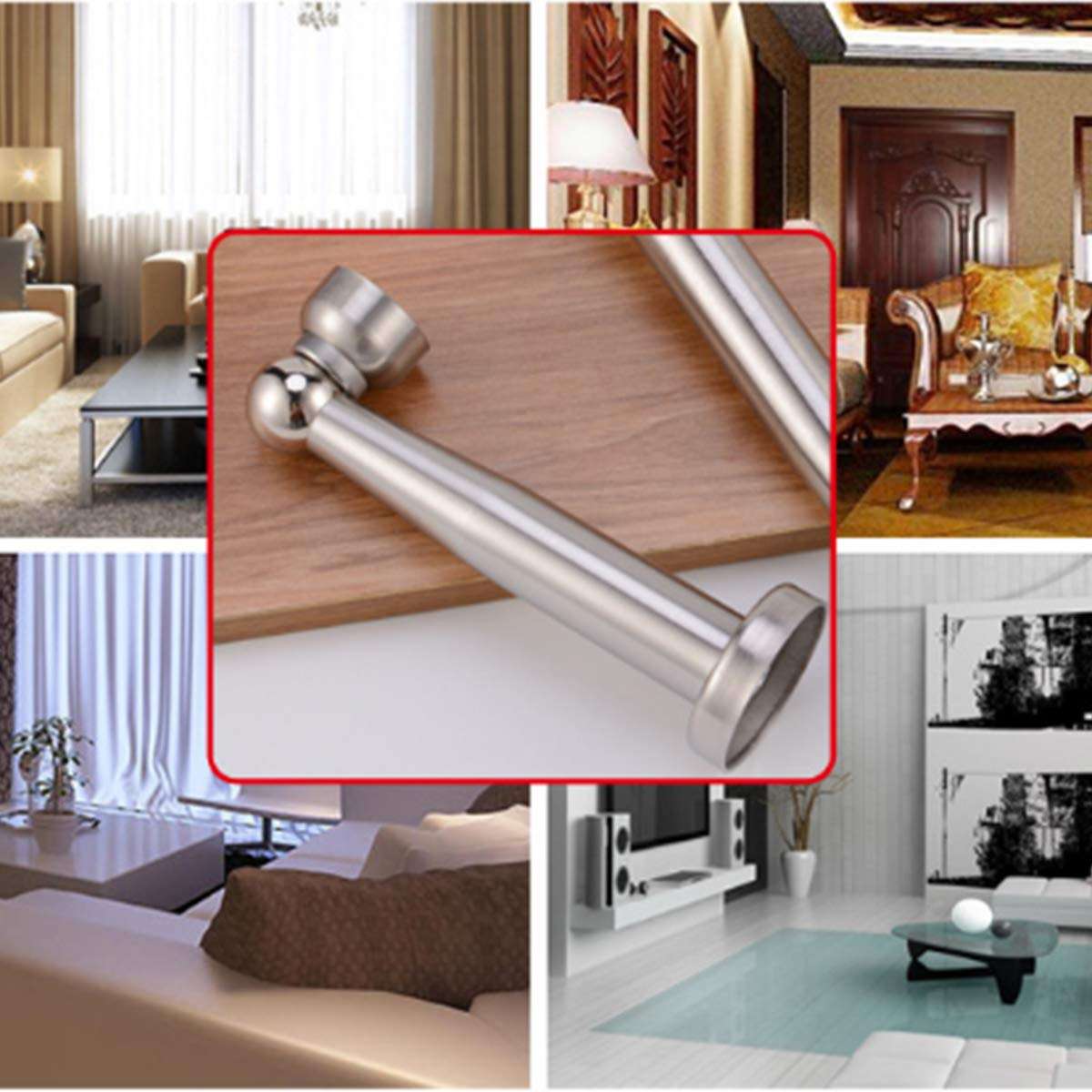 Door Stopper,Magnetic Door Stop,3.8 inch Extra Long Door Stop Wall Protector, Soft-Catch Stainless Steel Door Catch,Heavy Duty Door Holder, Brushed Modern Solid Rigid Floor Door Stopper 1Pack 4