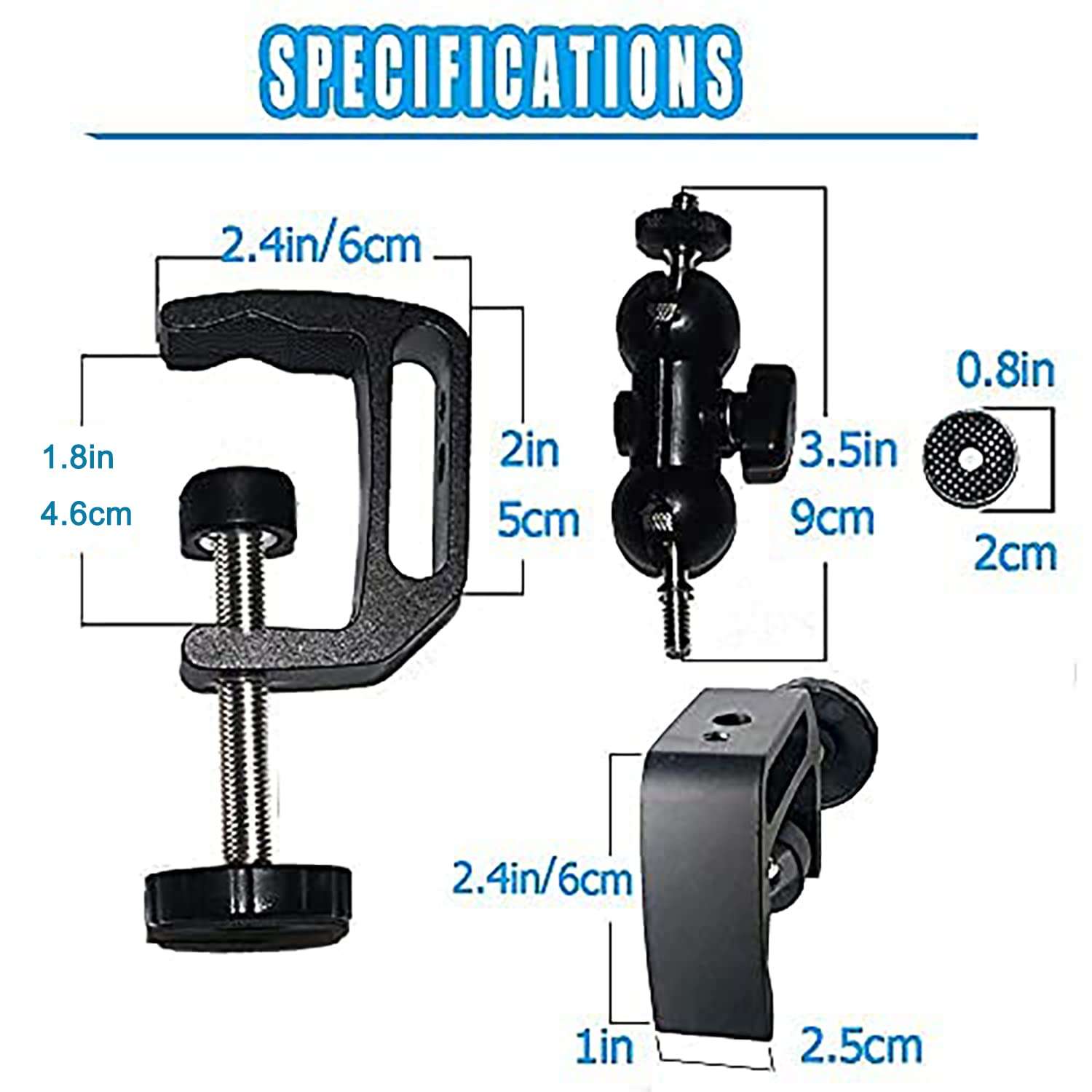 Mini Projector Mount, Angle Adjustable Clamp Mount Stand Projector Magic Articulated Mount Projector Clamp Mount Mini Projector Mount Magic Arm Bed Side Projector Clamp for Mini Camera Projector... 4