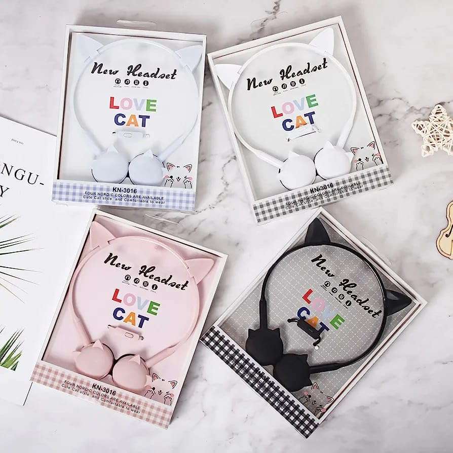 OANGO Earphone for Kids Cute Cat Wired Earphone, Headphones for Kids Girls Gifts Headphone for Smartphone, Gaming Headphone, Stereo Earphone, Stylish Headphones for Girls/Boys 2