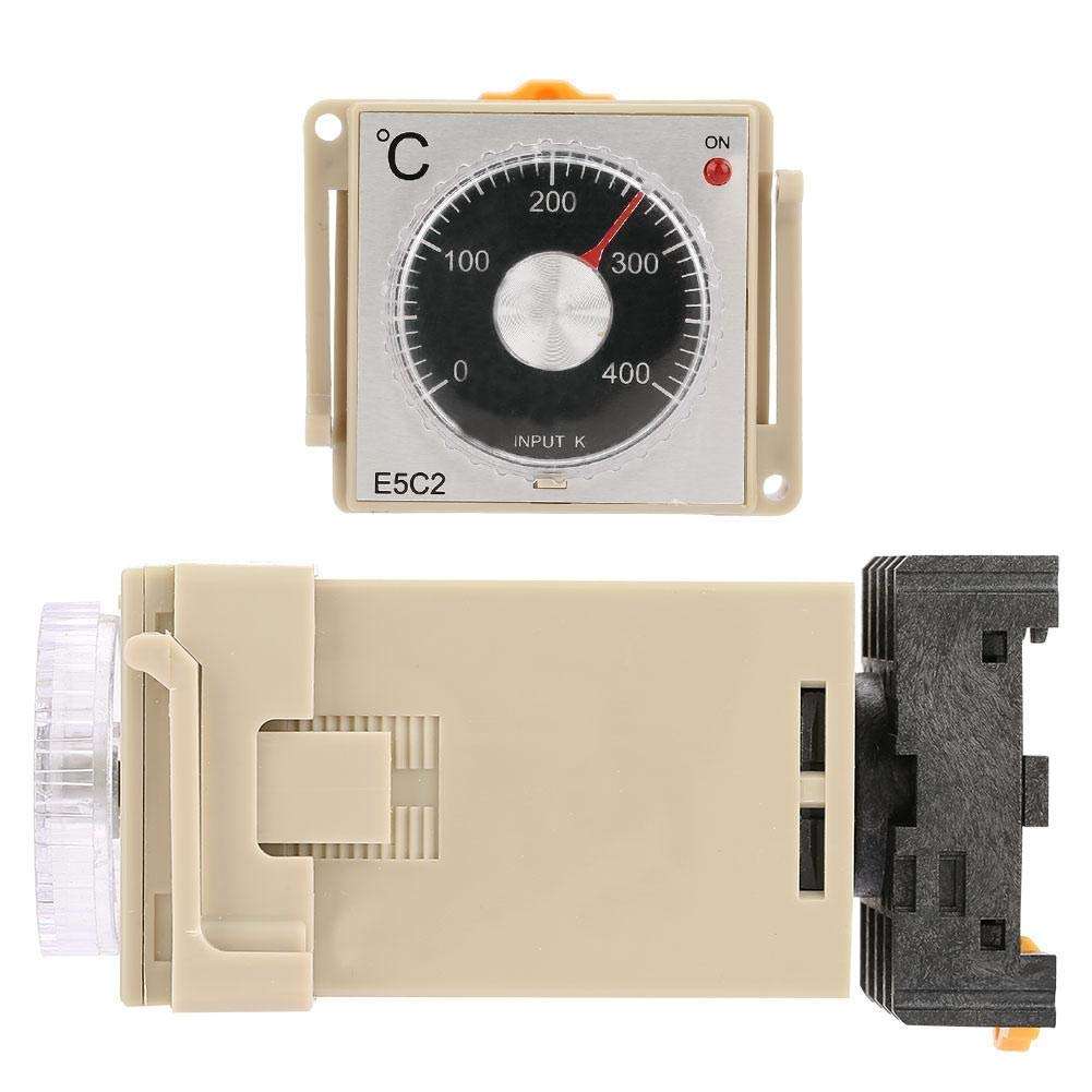 ShiSyan Y-LKUN Transformer Temperature Controller,Analog Dial Thermostat,Integrated Intelligent Temperature Control Sensor,E5C2-R DIN-Rail Type for switchgear,substation,Transformer 2