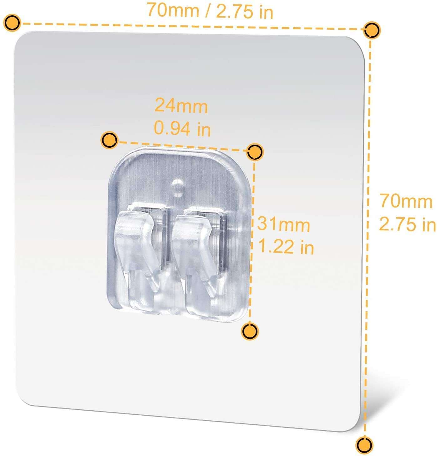 NIMIT SALES Self Adhesive Magic Wall Mounted Stickers for Kitchen and Bathroom Utility (Silver, Pack of 4) 3