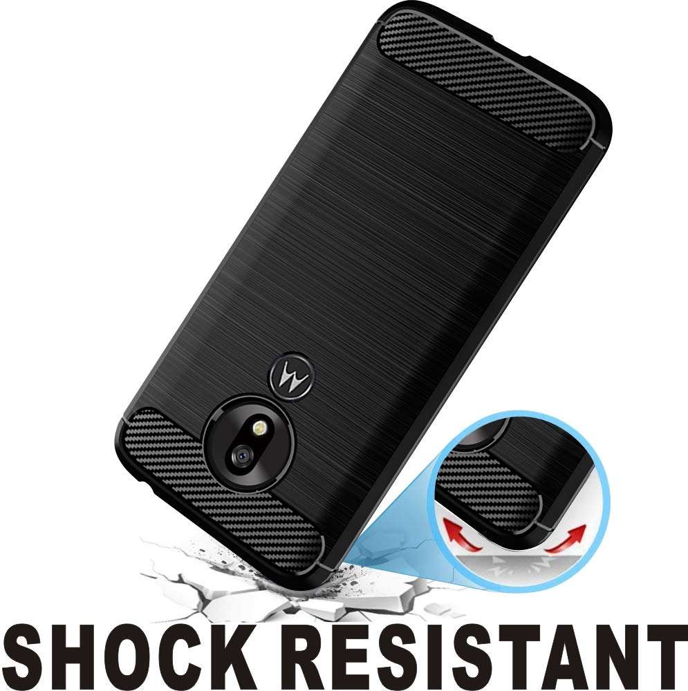 Yiakeng Moto G7 Optimo Case, Moto G7 Play Case, Shockproof Protection Soft Glitter Silicone Slim Phone Cases for Motorola Moto G7 Optimo (Black) 3