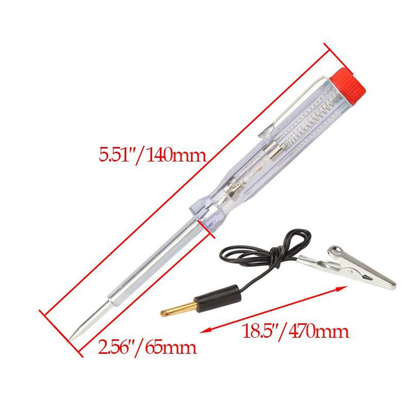 WEPECULIOR Car Motorcycle Electric Circuit Tester DC6-24V 12V Voltage Auto Vehicle Gauge Test Light Repair Tools 5