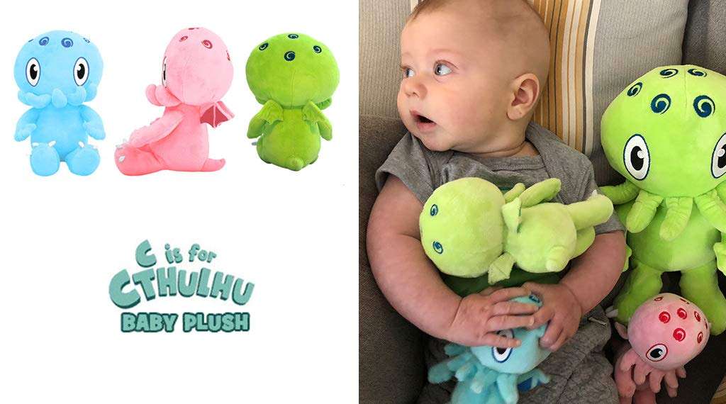C is for Cthulhu Baby Plush (Green, 6 Inches) 6