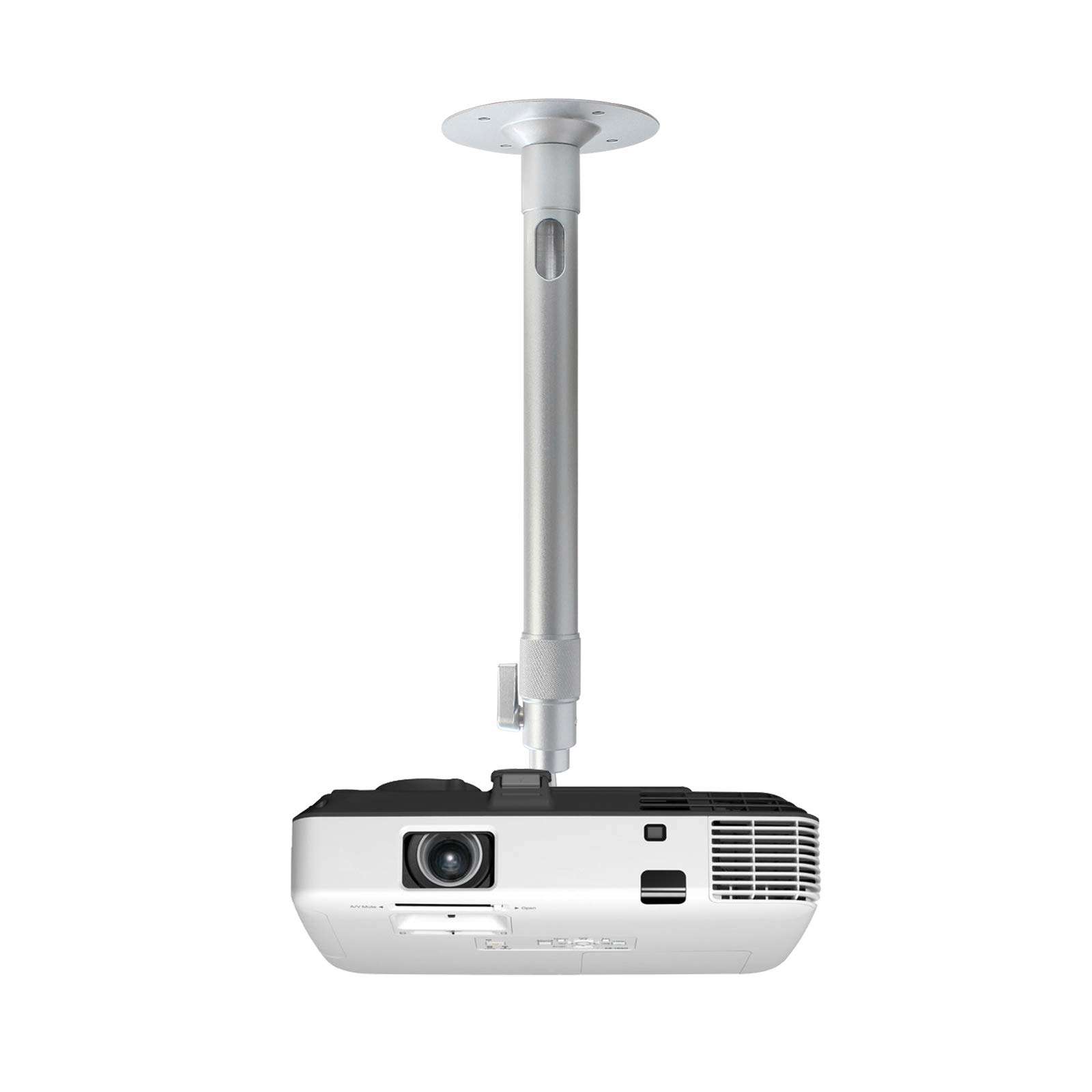 Universal Ceiling Projector Mount 23.6-41.3inch Silver Height Adjustable Wall Mount 360°Rotation Extendable Projector Hanger Long Projector Bracket Multifunctional for Projectors CCTV DVR Camera 1