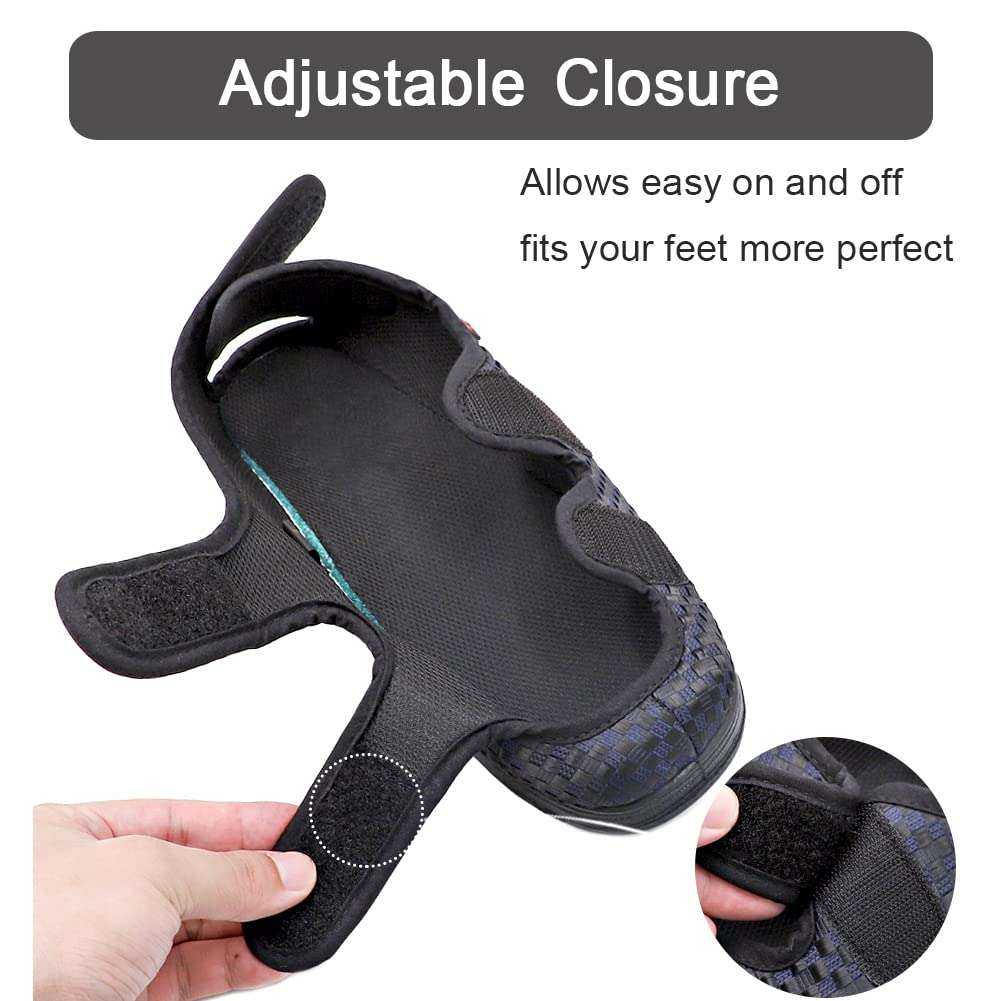 MEJORMEN Womens Diabetic Slippers Swollen Feet Adjustable Touch Close Strap Edema House Shoes Sandals Comfortable Extra Wide Fit Footwear Relief for Arthritis Mother Elderly Indoor Outdoor 2