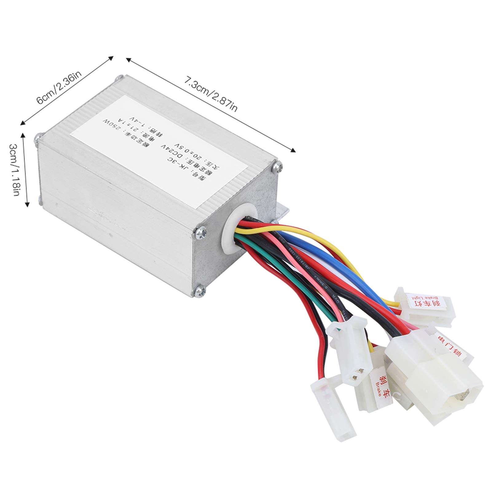 Keenso 24V 250W Brush Controller with Yellow Throttle Grip Kit, Motor Controller Electric Scooter Conversion Kit 2