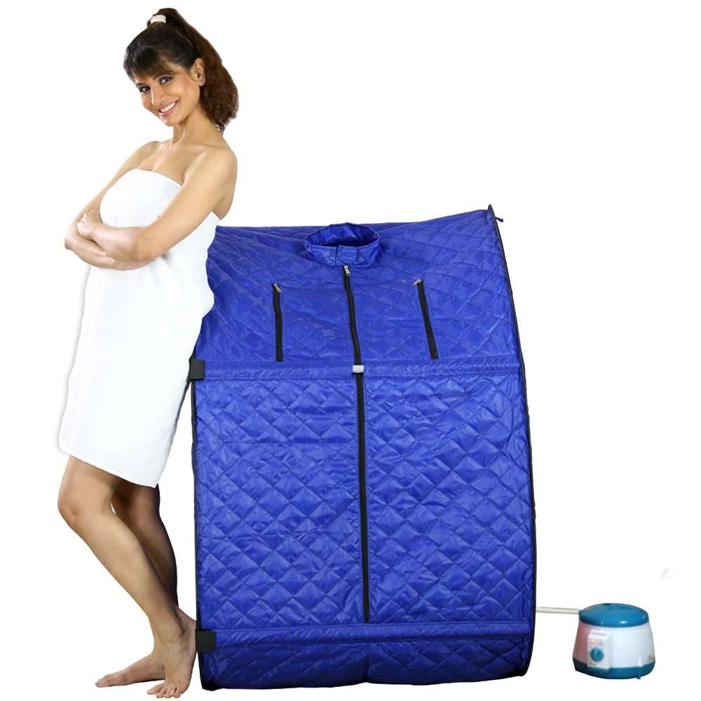 Kawachi Portable Steam Sauna Bath Home Spa at Home Blue