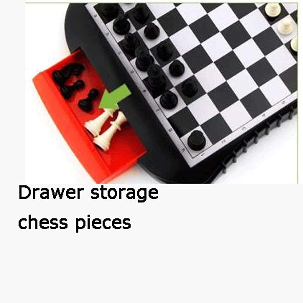 WUYAOCHUN Chess Set Board Game Folding Travel Portable Magnetic Travel Chess Set with Folding Magnet Chess Board Educational Toys for Kids and Adults Game Dedicated Chess Set DG59 5