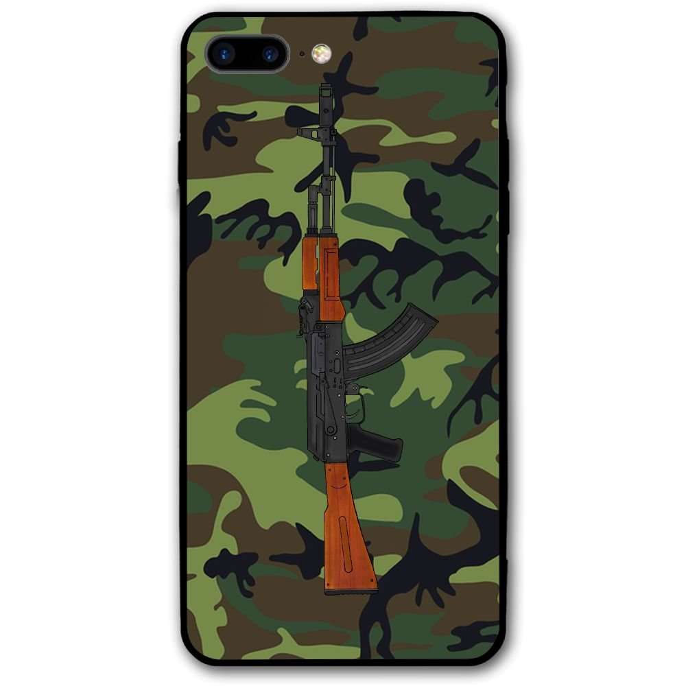AK 103 Wood Sniper Rifle iPhone 8 Plus/iPhone 7 Plus Case,Hard PC Protective Graphic Design Mobile Phone Shell 3D Print Case Cover 5.5 Inch for iPhone 7P / 8P
