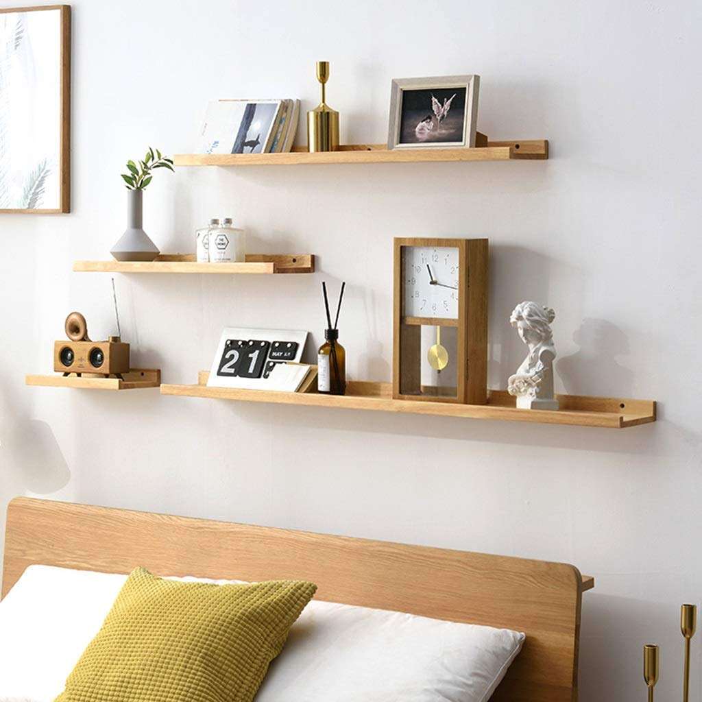 YGCBL Multifunctional Shelf,Wall Shelf Holders Organizer Living Room Craft Decorative Bracket Floating Shelves Bedroom Home Office Storage Rack Board/10X30Cm 5