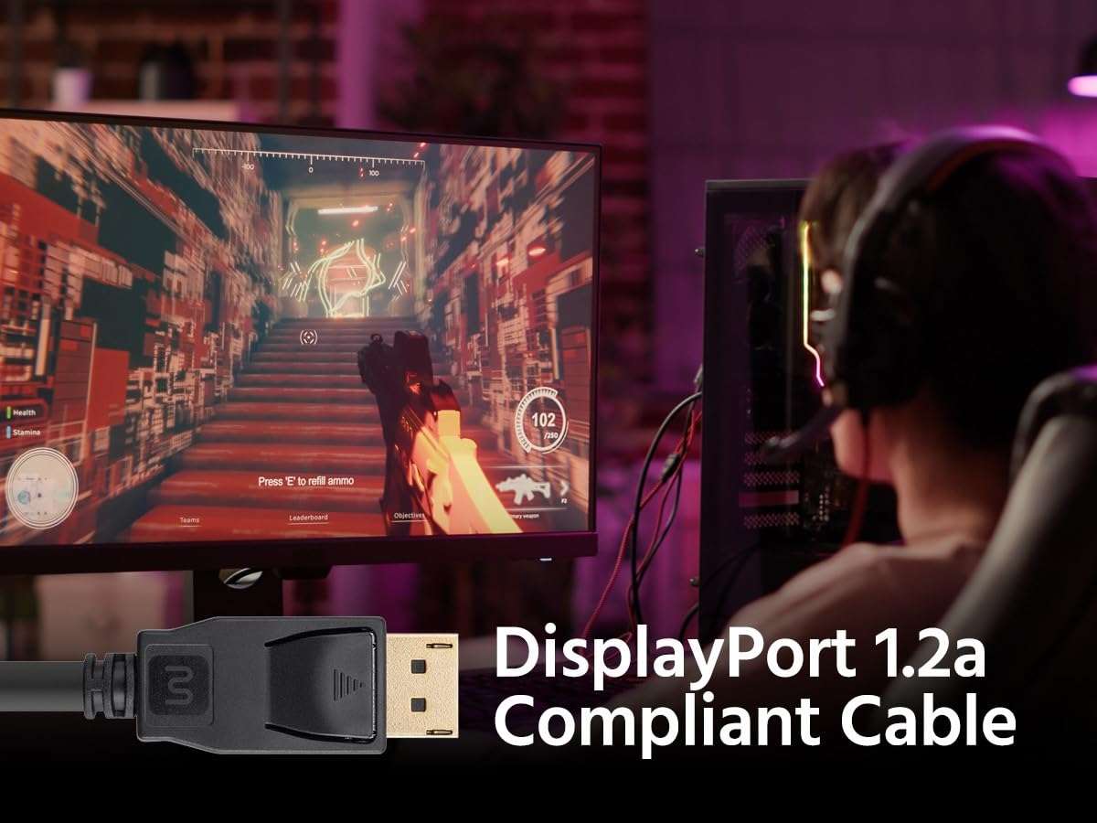 Monoprice Select Series DisplayPort 1.2 Cable, 6ft Black 6