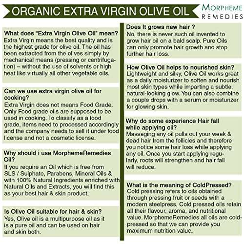 Morpheme Remedies Organic Extra Virgin Cold Pressed Olive Oil, 120ml 6