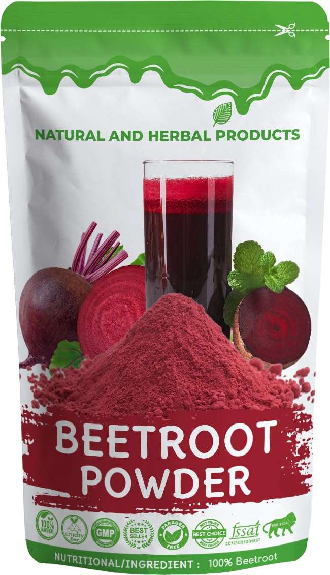 Natural Beetroot Powder For Face, Skin & Hair | 100% Pure & High Natural Antioxidants | Boost Energy | Additive Free (100g Pack of 1) 1