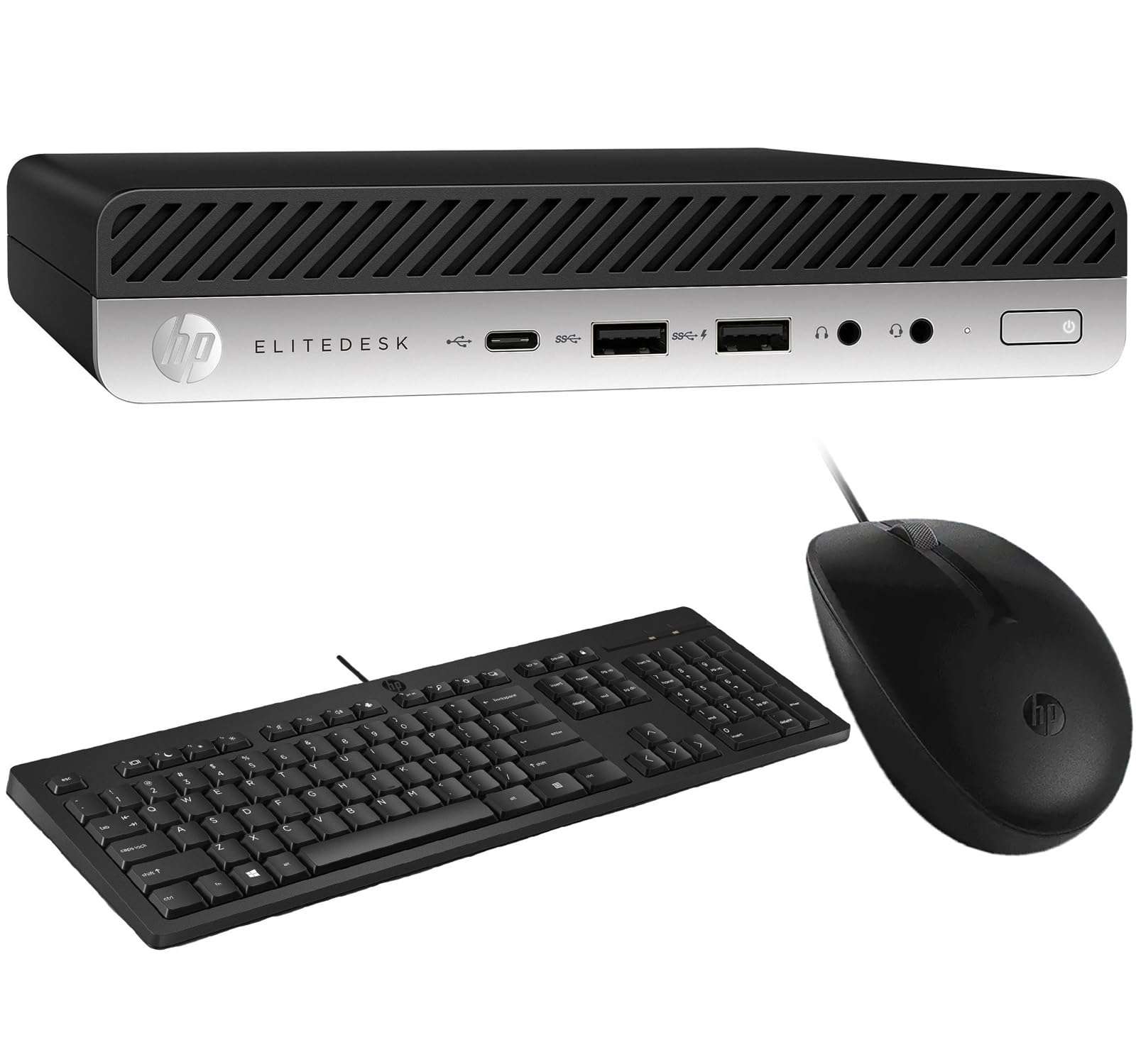 HP EliteDesk 800 G4 Home & Business Mini Desktop (Intel i5-8600 6-Core, 16GB RAM, 2TB PCIe SSD, Intel UHD 630, WiFi, Bluetooth, USB 3.1, Display Port, Black, Win 10 Pro) with G5 Essential Dock 5