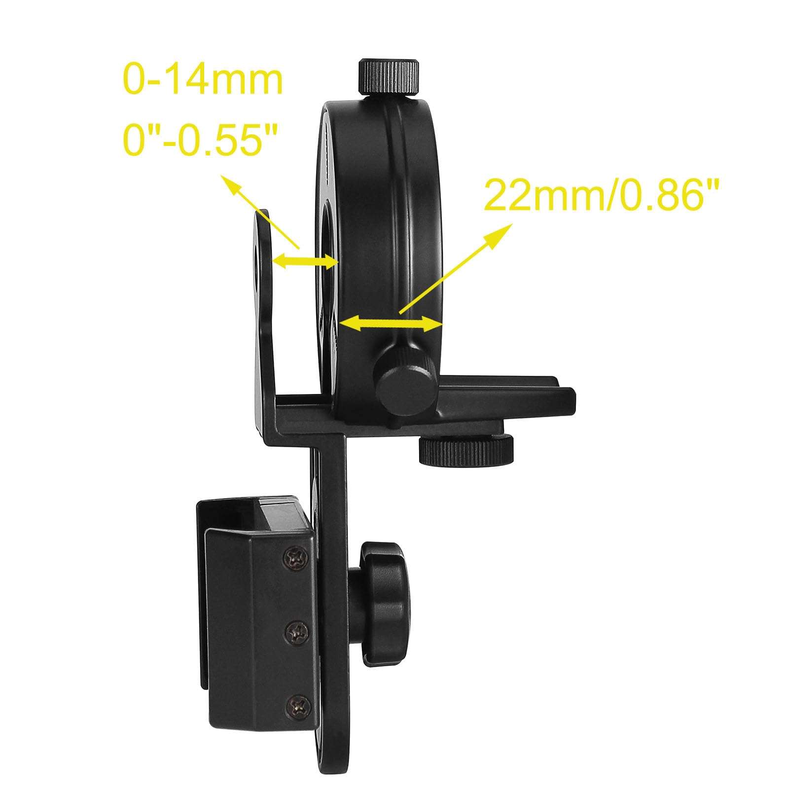 Cell Phone Adapter Mount for Vortex Bushnell Celestron Barska Spotting Scope Big Eyepiece Adapter Mount Work with Binoculars Monocular Spotting Scope Telescope For iPhone 6Plus Samsung HTC LG and More 4