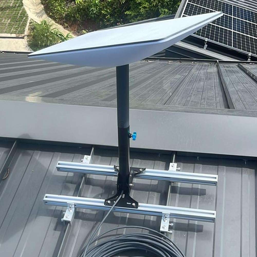 Adjustable Starlink Mount for Standing Seam Metal Roof with Starlink Pipe Adapter, Starlink Mounting Kit, Starlink Roof Mount for Starlink Gen 2, Starlink Pole Mount 1