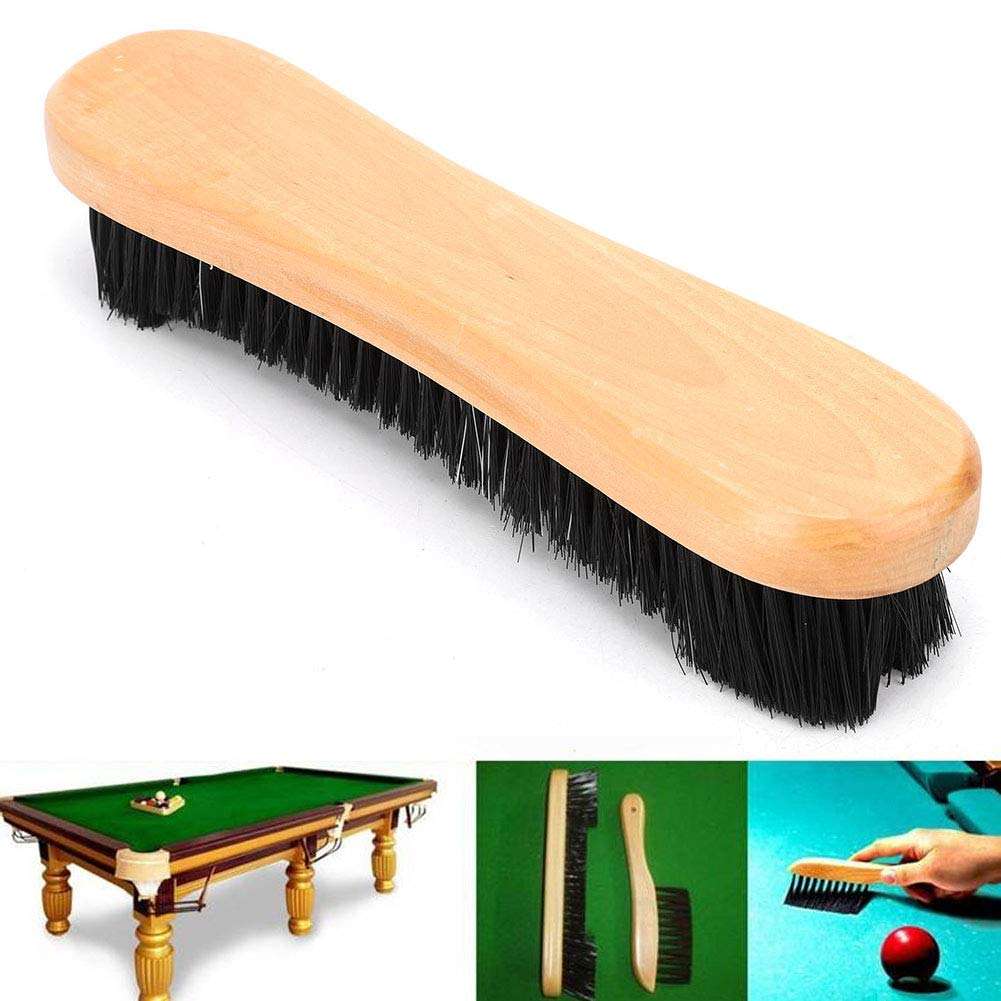 Demeras Billiard Brush Wooden Handle Prevent Dust Billiard Table Clean Brush Pool Table Brush Clean for Pool Billiard Table 4