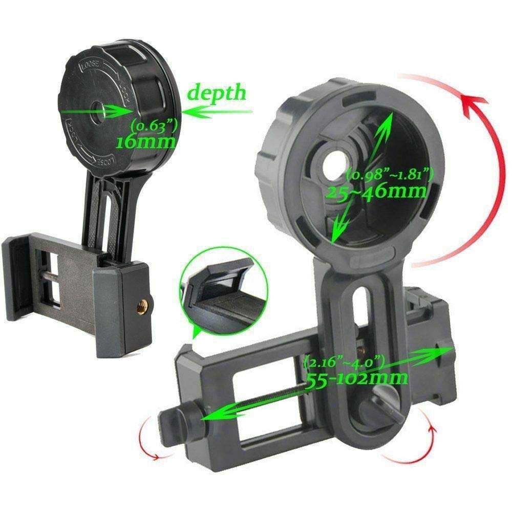 Ace Hunter Universal Cell Phone Camera Adapter Mount for Telescope Spotting Scope Binocular 2