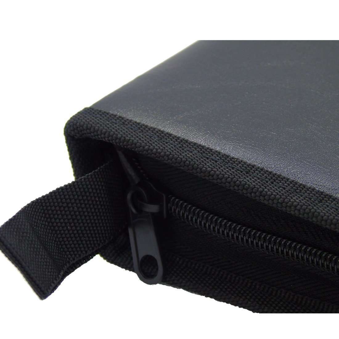 Grosun Black PU Leather CD DVD Storage Cases Portable Wallet Bags Holder for 80 Discs Capacity 5