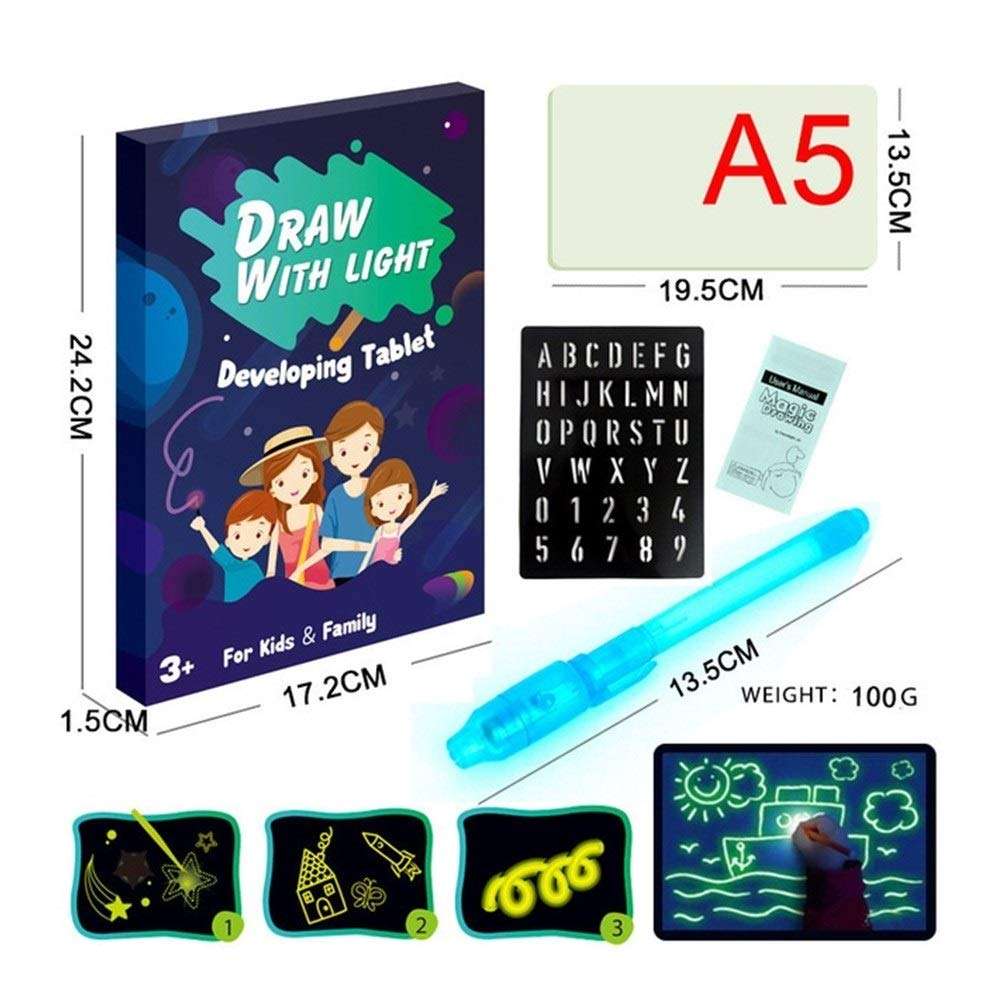 HJW-USS Baby Toys Drawing Toys Coloring Board Children Creative Doodles Early Learning Education Toy Boy Girl Learn Drawing Tools A Good Tool for Painting (Color : WJ4080AA5) 1